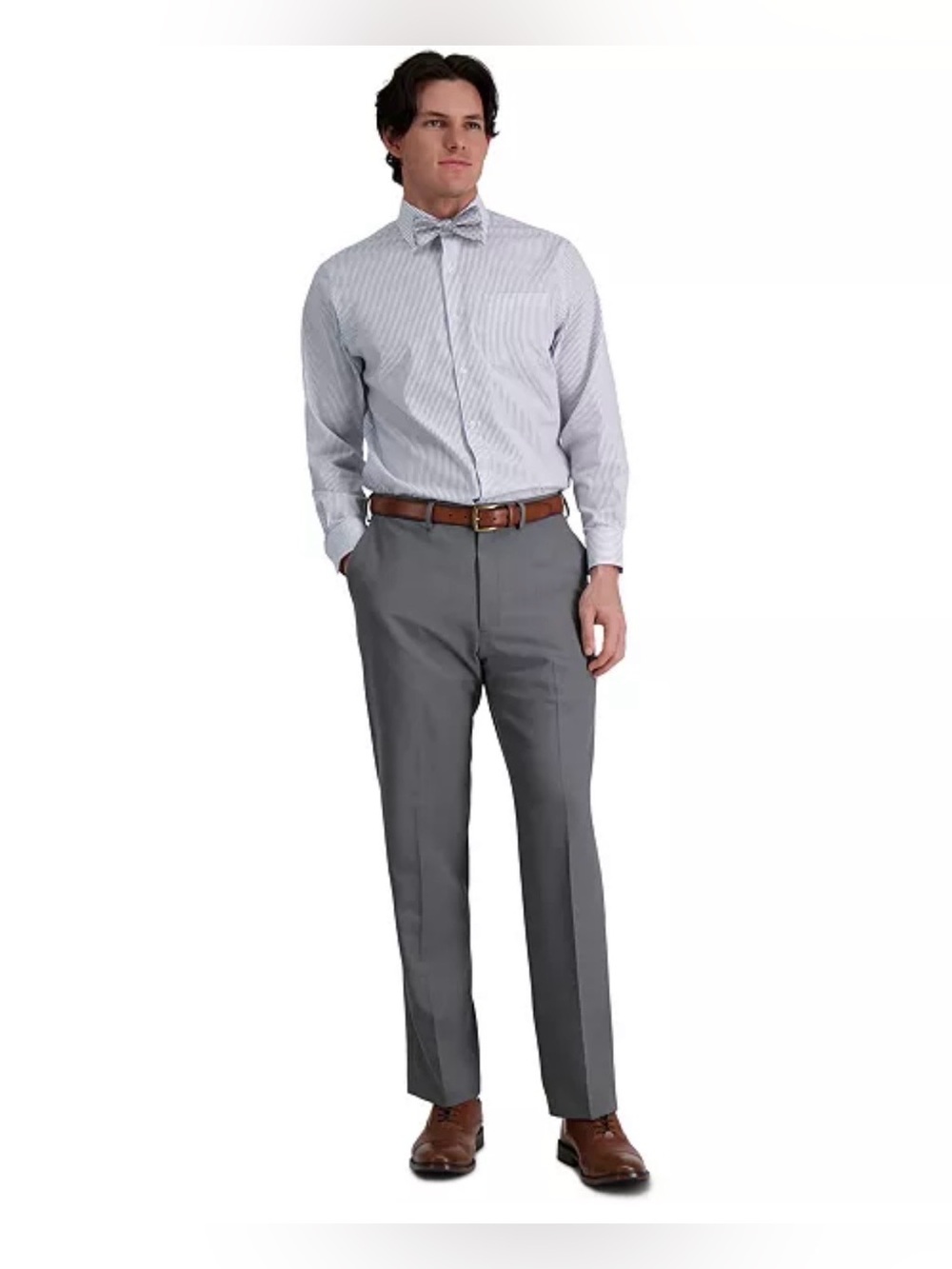Haggar H26 Premium Stretch Dress Pants Gray 30x32 Straight Fit NWT